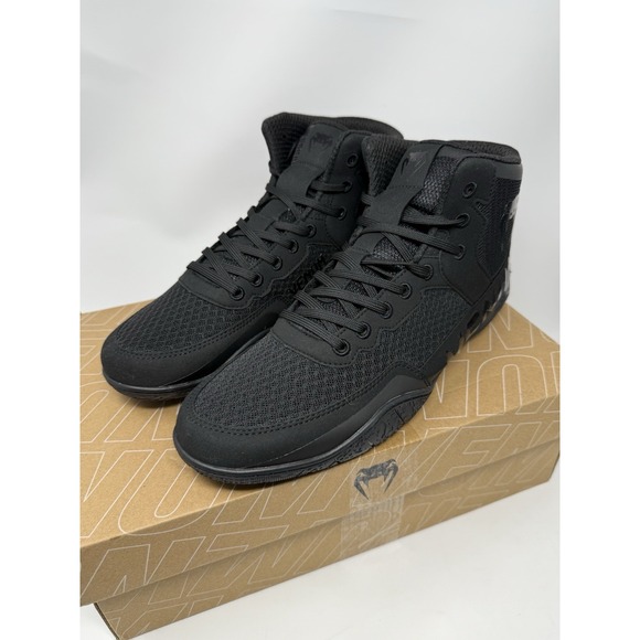 Venum Elite Wrestling Shoes Black High Top‎ Men's Size 11.5 EUR 45